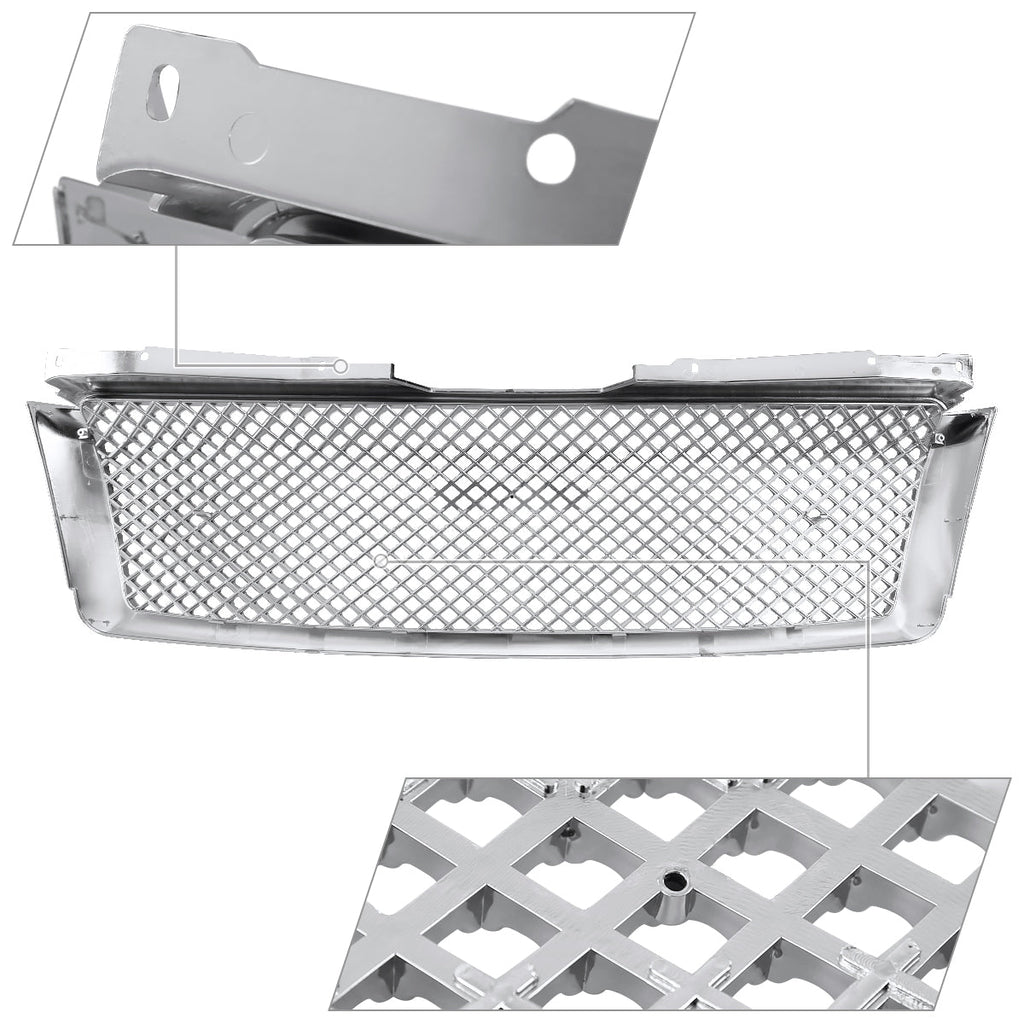 2007-2013 Chevrolet Avalanche/ 2007-2014 Tahoe Suburban Chrome ABS Honeycomb Mesh Grille