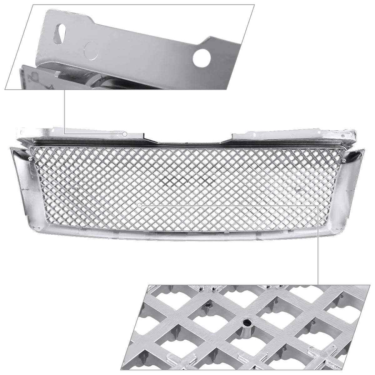 2007-2013 Chevrolet Avalanche/ 2007-2014 Tahoe Suburban Chrome ABS Honeycomb Mesh Grille