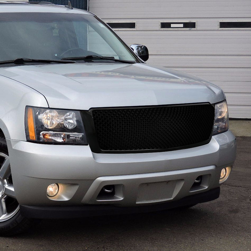 2007-2013 Chevrolet Avalanche/ 2007-2014 Tahoe Suburban Glossy Black ABS Honeycomb Mesh Grille