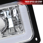 1988-1998 Chevrolet C10 GMC C/K LED Strip Bumper Corner Signal Lights (Chrome Housing/Clear Lens)