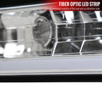 1988-1998 Chevrolet C10 GMC C/K LED Strip Bumper Corner Signal Lights (Chrome Housing/Clear Lens)