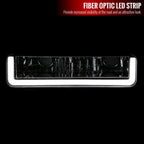 1988-1998 Chevrolet C10 GMC C/K LED Strip Bumper Corner Signal Lights (Chrome Housing/Smoked Lens)