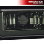 1988-1998 Chevrolet C10 GMC C/K LED Strip Bumper Corner Signal Lights (Chrome Housing/Smoked Lens)