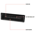 1988-1999 Chevrolet C/K Blazer/Tahoe/Silverado GMC Sierra/Yukon LED Bumper Lights (Matte Black Housing/Clear Lens)