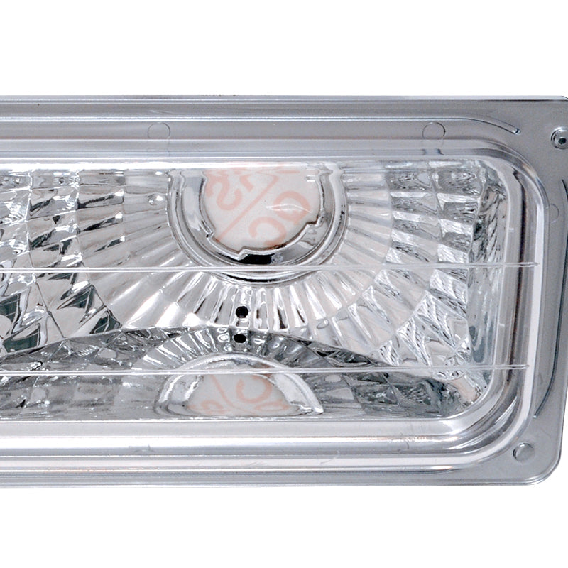 1994-1998 Chevrolet C/K 1500 2500/Tahoe Dual Halo Projector Headlights With Bumper and Corner Signal Lights (Chrome Housing/Clear Lens)