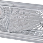 1994-1998 Chevrolet C/K 1500 2500/Tahoe Dual Halo Projector Headlights With Bumper and Corner Signal Lights (Chrome Housing/Clear Lens)