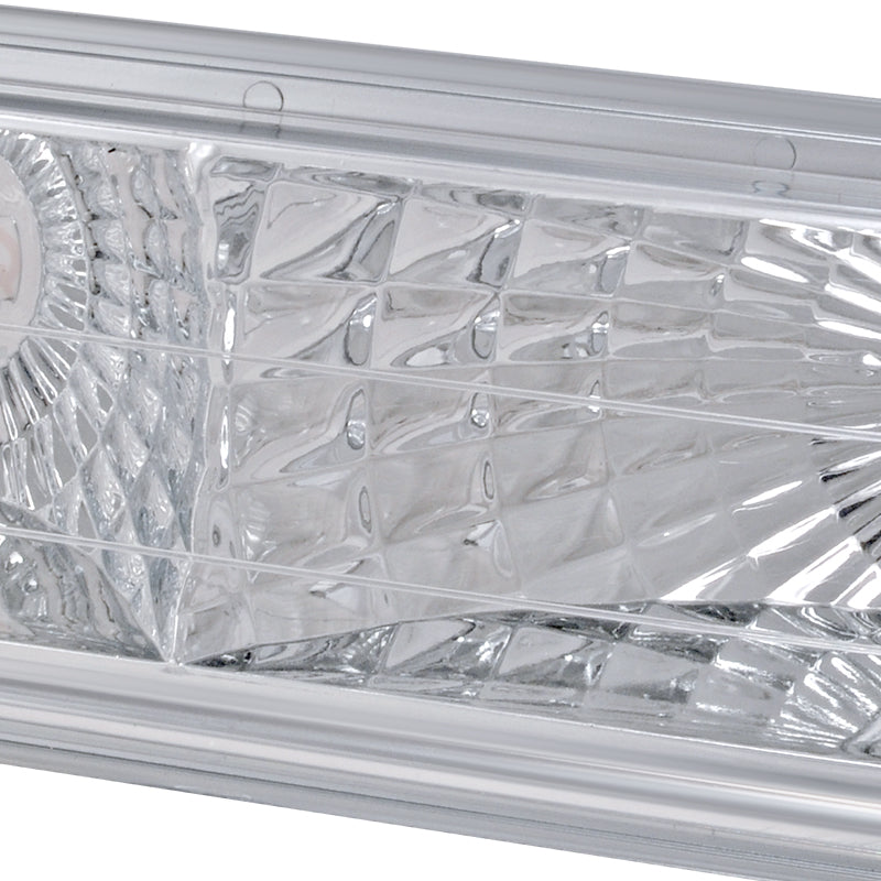 1994-1998 Chevrolet C/K 1500 2500/Tahoe Dual Halo Projector Headlights With Bumper and Corner Signal Lights (Chrome Housing/Clear Lens)