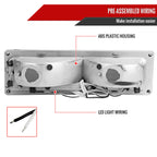 1988-1998 Chevrolet/GMC C10 C/K LED Strip Bumper Corner Signal Lights (Chrome Housing/Smoked Lens)