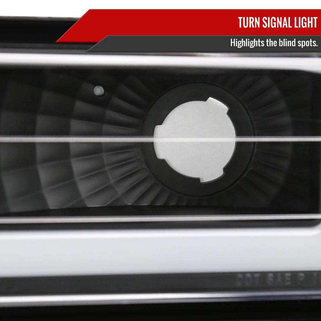 1988-1998 Chevrolet/GMC C10 C/K LED Strip Bumper Corner Signal Lights (Matte Black Housing/Clear Lens)
