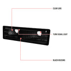 1988-1999 Chevrolet C/K C10/Suburban/Silverado/Tahoe GMC Sierra/Yukon Bumper Lights (Matte Black Housing/Clear Lens)