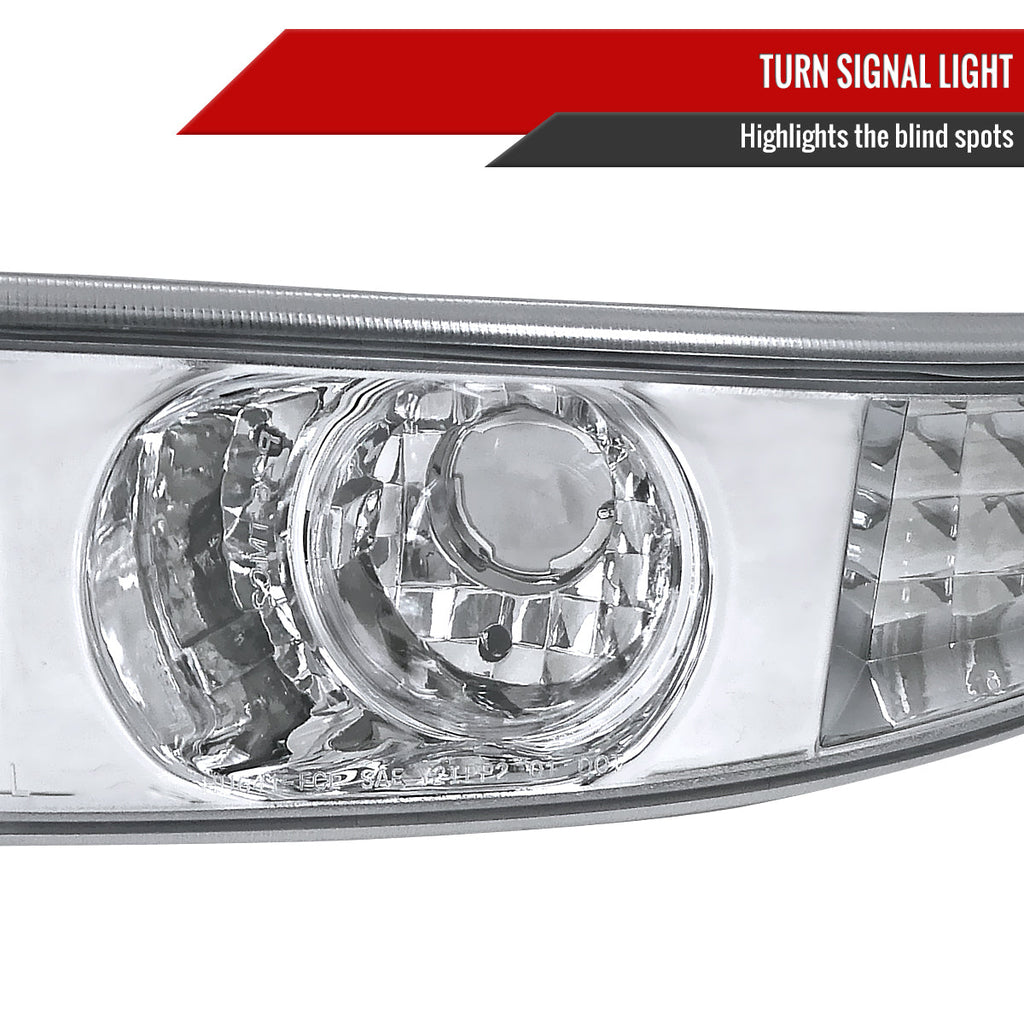2000-2006 GMC Sierra/Yukon/Yukon XL Denali Bumper Lights (Chrome Housing/Clear Lens)
