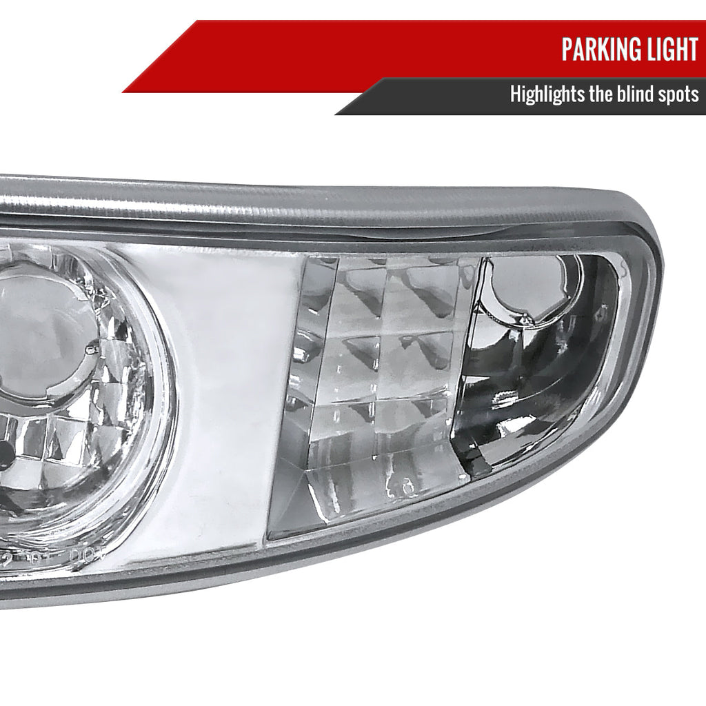 2000-2006 GMC Sierra/Yukon/Yukon XL Denali Bumper Lights (Chrome Housing/Clear Lens)