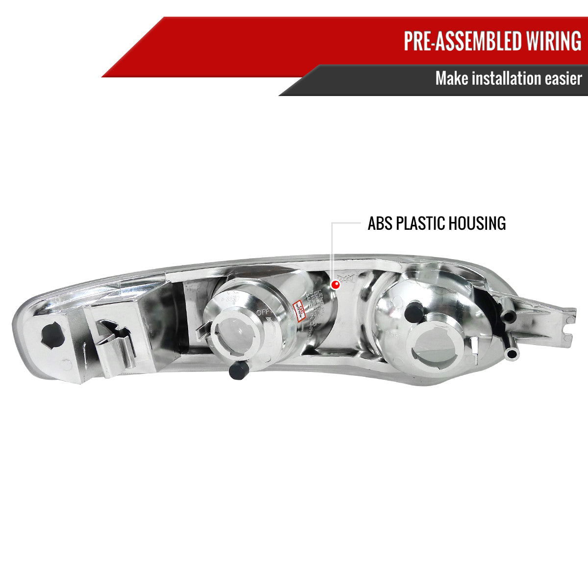 2000-2006 GMC Sierra/Yukon/Yukon XL Denali Bumper Lights (Chrome Housing/Clear Lens)