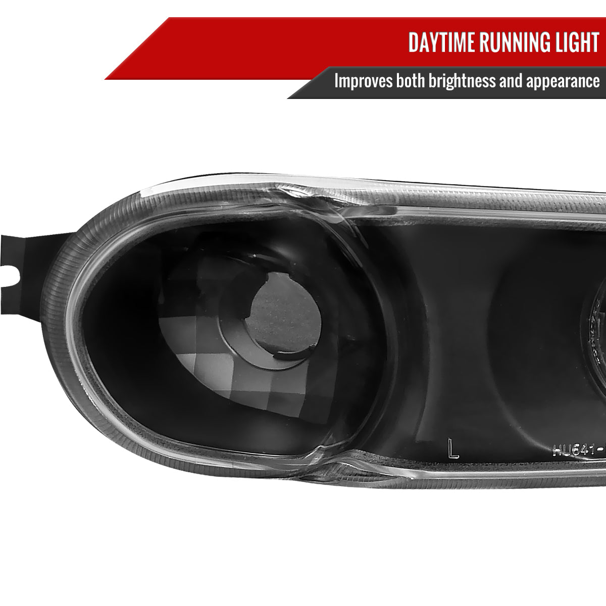 2000-2006 GMC Sierra/Yukon/Yukon XL Denali Bumper Lights (Matte Black Housing/Clear Lens)