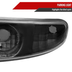 2000-2006 GMC Sierra/Yukon/Yukon XL Denali Bumper Lights (Matte Black Housing/Clear Lens)