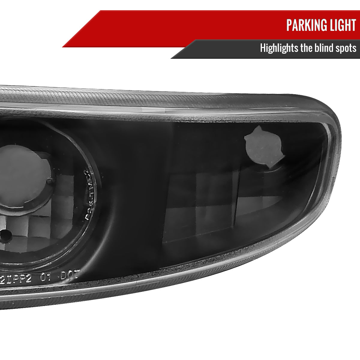 2000-2006 GMC Sierra/Yukon/Yukon XL Denali Bumper Lights (Matte Black Housing/Clear Lens)