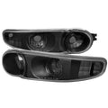 2000-2006 GMC Sierra/Yukon/Yukon XL Denali Bumper Lights (Matte Black Housing/Clear Lens)