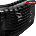 1993-1996 Jeep Grand Cherokee Bumper Signal Lights (Matte Black Housing/Clear Lens)