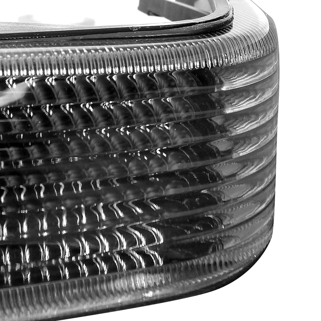 1993-1996 Jeep Grand Cherokee Bumper Signal Lights (Matte Black Housing/Clear Lens)