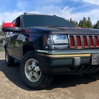 1993-1996 Jeep Grand Cherokee Bumper Signal Lights (Matte Black Housing/Clear Lens)