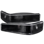 1993-1996 Jeep Grand Cherokee Bumper Signal Lights (Matte Black Housing/Clear Lens)