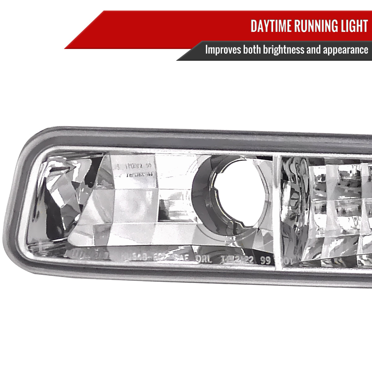 1999-2007 GMC Sierra/Yukon/Yukon XL Bumper Lights (Chrome Housing/Clear Lens)