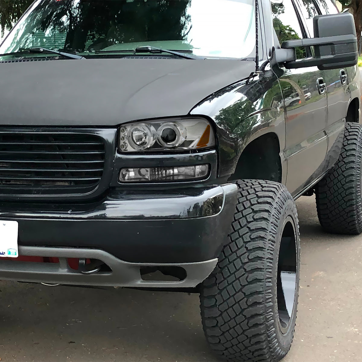 1999-2007 GMC Sierra/Yukon/Yukon XL Bumper Lights (Chrome Housing/Clear Lens)