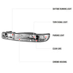 1999-2007 GMC Sierra/Yukon/Yukon XL Bumper Lights (Chrome Housing/Clear Lens)