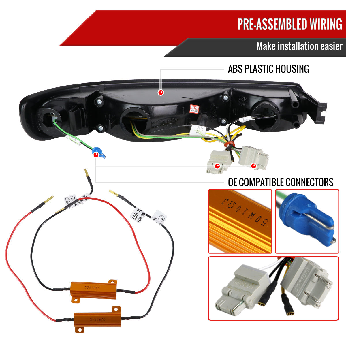 1999-2007 GMC Sierra/Yukon/Yukon XL Bumper Lights w/ Sequential Turn Signal Lights (Chrome Housing/Clear Lens)