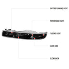 1999-2007 GMC Sierra/Yukon/Yukon XL Bumper Lights (Black Housing/Clear Lens)