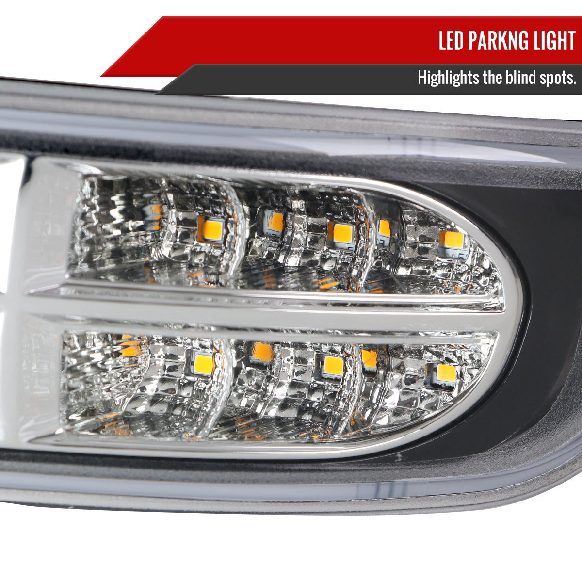1999-2007 GMC Sierra/Yukon/Yukon XL Bumper Lights w/ Sequential Turn Signal Lights (Chrome Housing/Clear Lens)