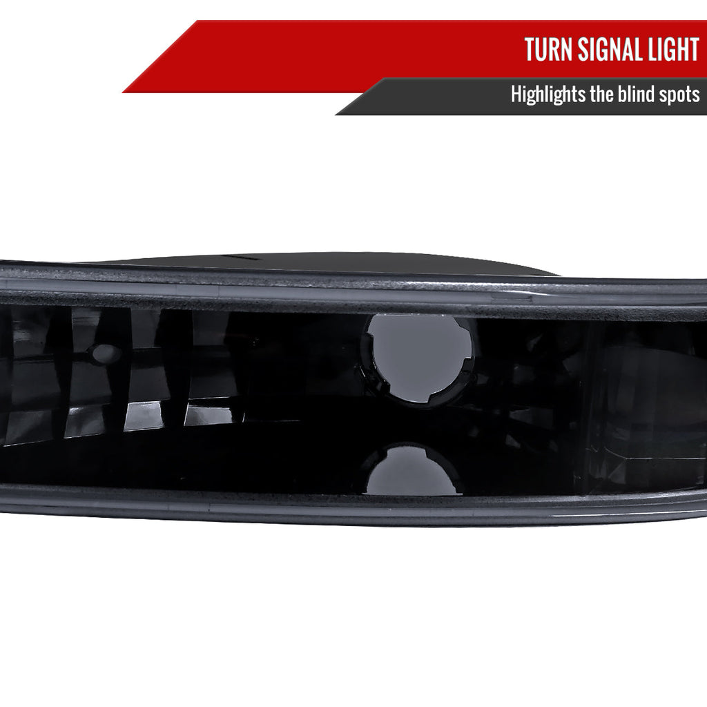 1999-2007 GMC Sierra/Yukon/Yukon XL Bumper Lights (Glossy Black Housing/Smoked Lens)