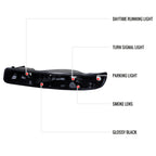 1999-2007 GMC Sierra/Yukon/Yukon XL Bumper Lights (Glossy Black Housing/Smoked Lens)