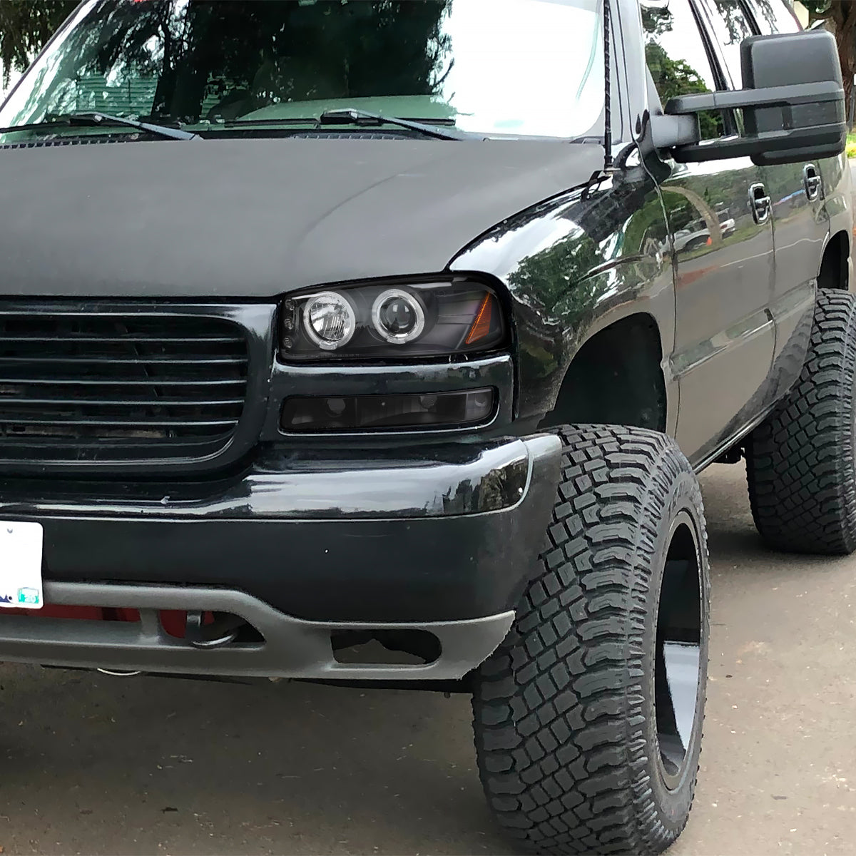 1999-2007 GMC Sierra/Yukon/Yukon XL Bumper Lights (Matte Black Housing/Clear Lens)
