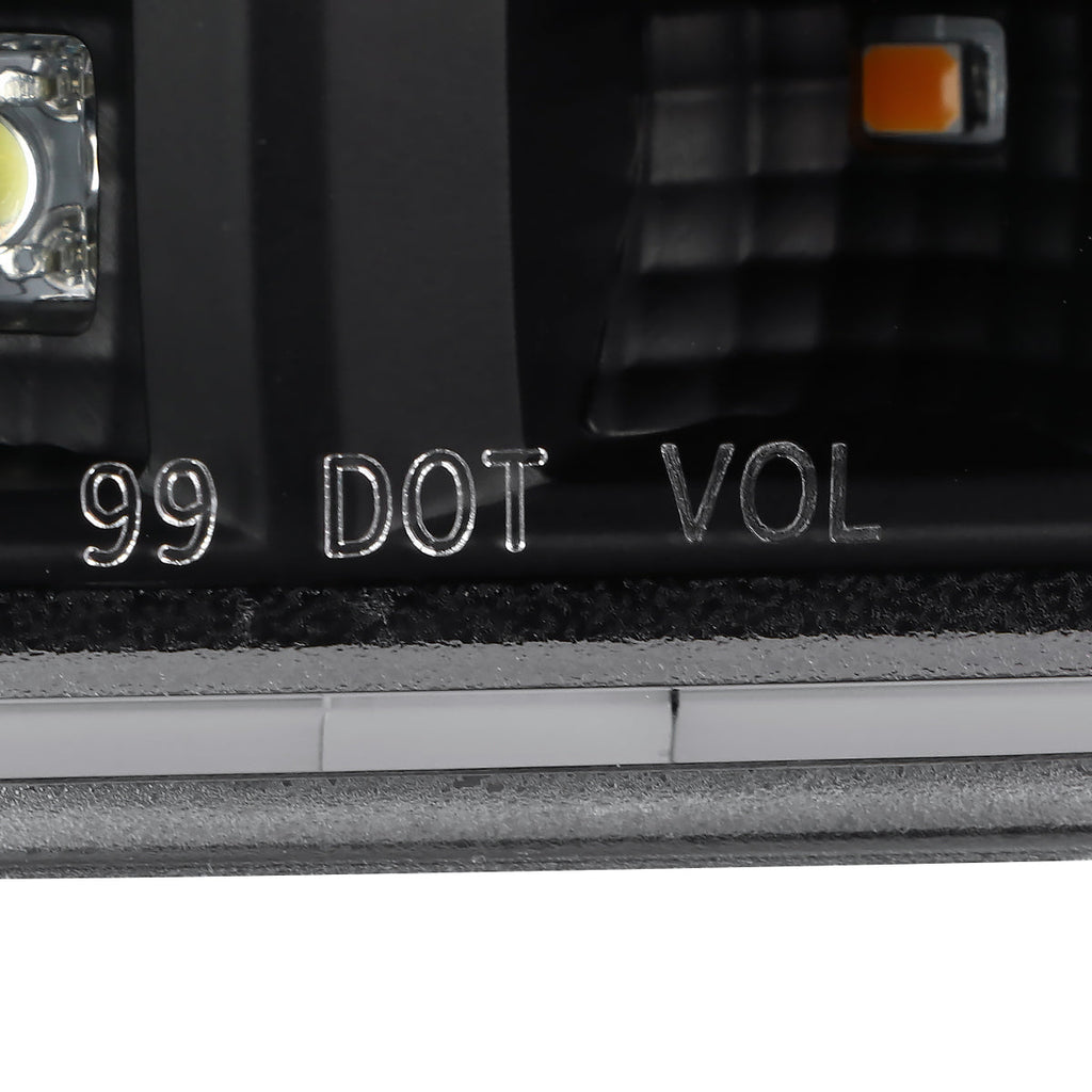 1999-2007 GMC Sierra/Yukon/Yukon XL Bumper Lights w/ Sequential Turn Signal Lights (Matte Black Housing/Clear Lens)