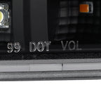 1999-2007 GMC Sierra/Yukon/Yukon XL Bumper Lights w/ Sequential Turn Signal Lights (Matte Black Housing/Clear Lens)