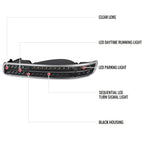 1999-2007 GMC Sierra/Yukon/Yukon XL Bumper Lights w/ Sequential Turn Signal Lights (Matte Black Housing/Clear Lens)