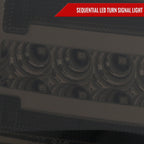 1997-2006 Jeep Wrangler Front Bumper LED Turn Signal Lights (Chrome Housing / Smoked Lens)