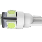 T10 5 SMD Wedge LED License Plate, Side Marker, Lamp Light Bulb - 2PC (White)
