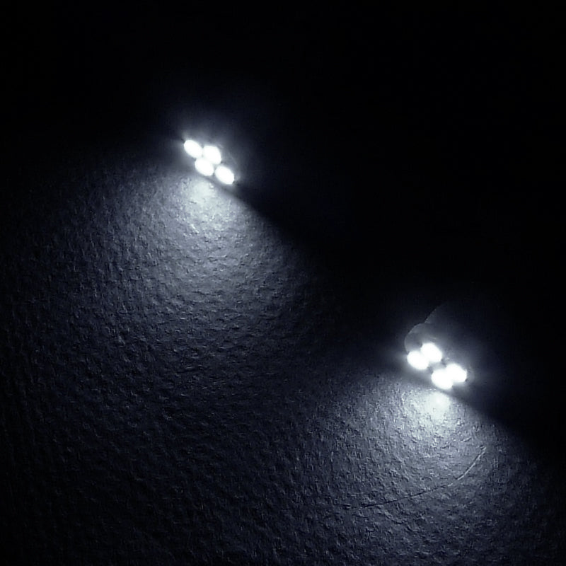 T10 4 SMD Wedge LED License Plate, Side Marker, Lamp Light Bulb - 2PC (White)