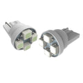 T10 4 SMD Wedge LED License Plate, Side Marker, Lamp Light Bulb - 2PC (White)