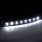 Universal 4W 8 LED 6000K Daytime Running Lights (Matte Black Housing/Clear Lens)