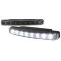 Universal 4W 8 LED 6000K Daytime Running Lights (Matte Black Housing/Clear Lens)