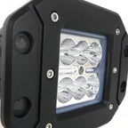 Universal Off Road 6000K Spot Beam 18W 6-LED Cub Fog Light w/ Stainless Steel Mounting Bracket (Black Aluminum Housing/Glass Lens)