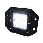 Universal Off Road 6000K Spot Beam 18W 6-LED Cub Fog Light w/ Stainless Steel Mounting Bracket (Black Aluminum Housing/Glass Lens)