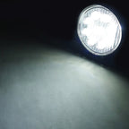 Universal Off Road 6000K Flood Beam 27W 9-LED Round Fog Light - 4PC (Black Aluminum Housing/Glass Lens)
