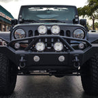Universal Off Road 6000K Flood Beam 27W 9-LED Round Fog Light - 4PC (Black Aluminum Housing/Glass Lens)
