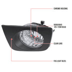 2006-2009 Toyota 4Runner 9006 HB4 Fog Lights Kit w/ Switch & Wiring Harness (Chrome Housing/Clear Lens)