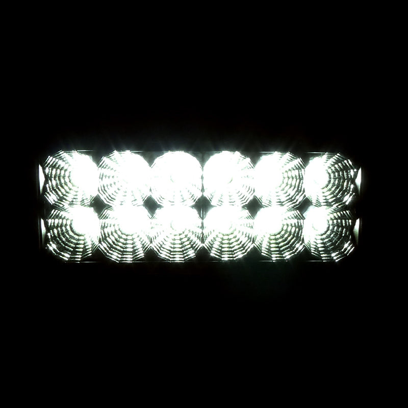 Universal Off Road 6000K Flood Beam 36W 12-LED Fog Light - 4PC (Black Aluminum Housing/Glass Lens)