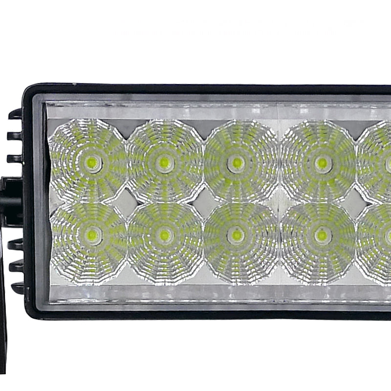 Universal Off Road 6000K Flood Beam 36W 12-LED Fog Light - 4PC (Black Aluminum Housing/Glass Lens)